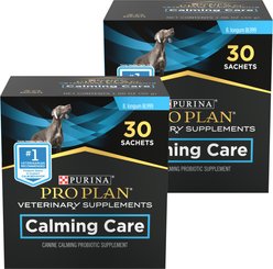 Purina Pro Plan Veterinary Diets Calming Care Liver Flavored Powder Calming Supplement for Dogs, 60 count bundle