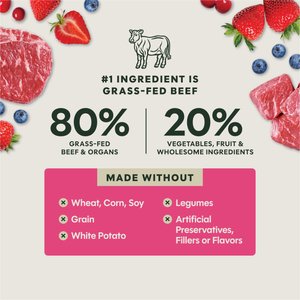 Instinct FreshDried Meal Blends Grain-Free Raw Beef & Wild Berries Blend Freeze-Dried Dog Food, 3-oz bag