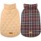 Show in main carousel: Kuoser Warm Waterproof Adjustable Reversible Plaid Personalized Dog Coat, Brown, X-Small slide 1 of 8
