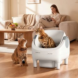 Thereye Self-Cleaning App-Control Open Top Automatic Cat Litter Box, Gray slide 2 of 5