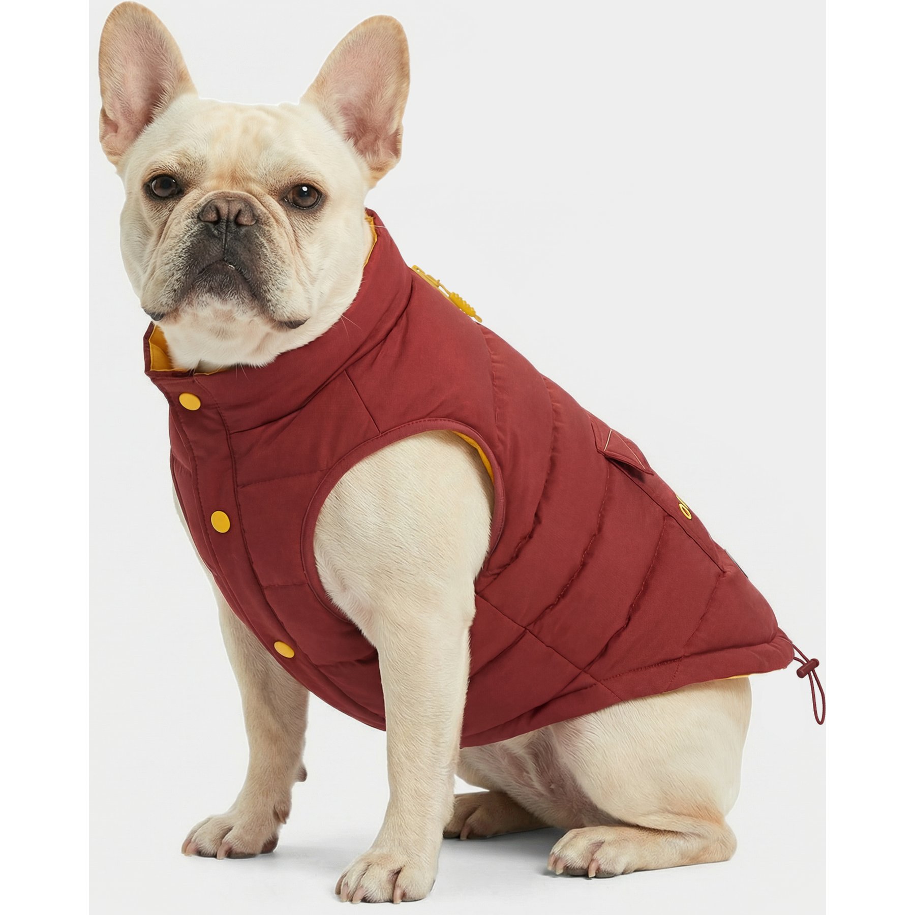 ororo Snowoof 3-Zone Heated Dog Puffer Vest, Red Dahlia, Medium