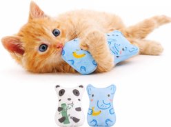 Kitty Kick Stix Cuddlers Cat Plush Toy with Catnip, Multicolor slide 1 of 2