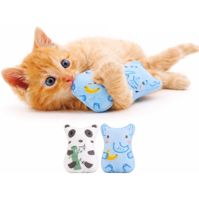 Kitty Kick Stix Kitty Kick Stix Cuddlers Cat Plush Toy with Catnip, Multicolor