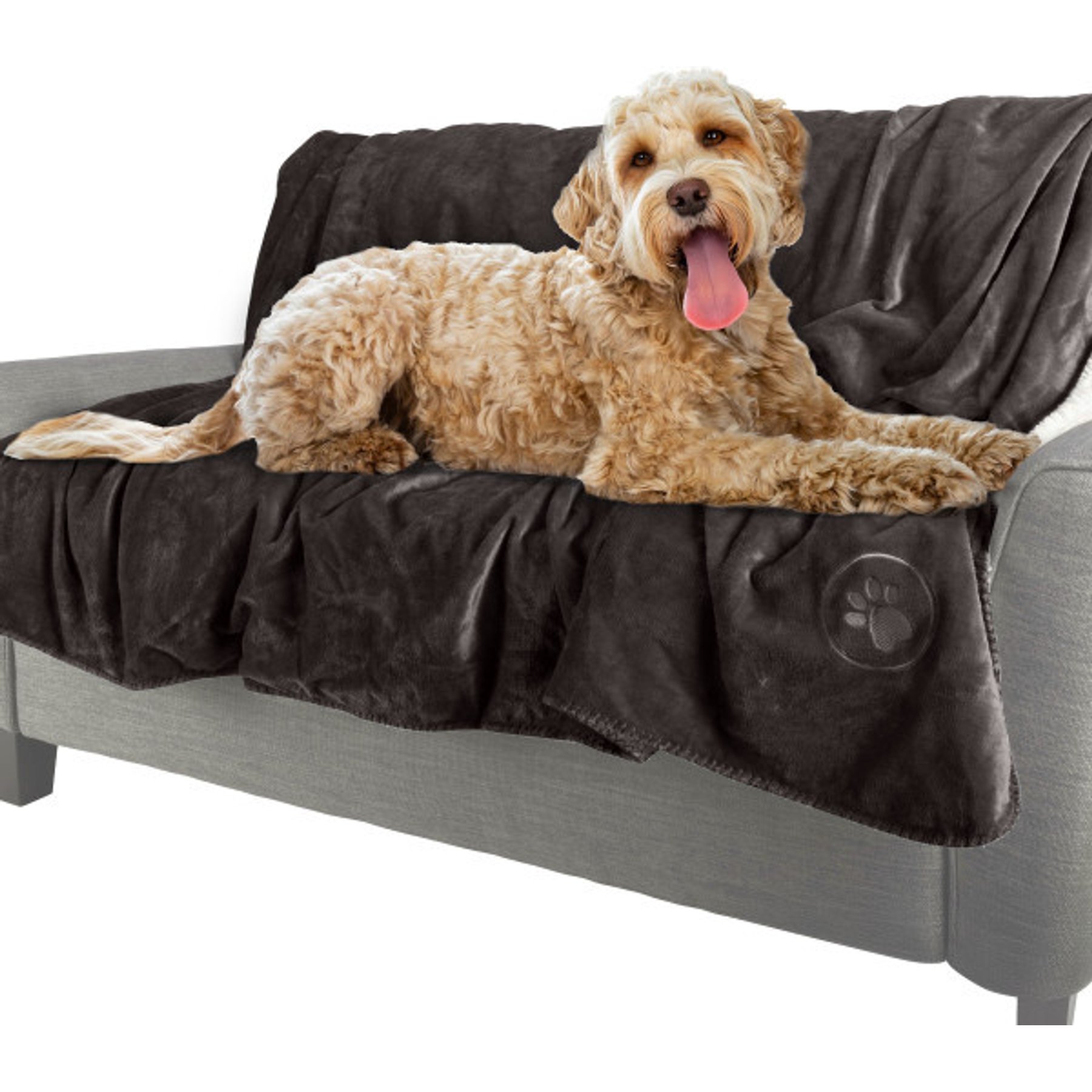 Pet Adobe Water-Resistant Dog Blanket, Charcoal Grey, 80 x 100-in