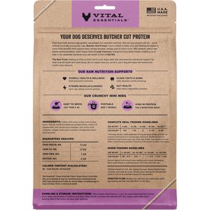 Vital Essentials Crunchy Mini Nibs Raw Turkey Entree Freeze-Dried Dog Food & Topper, 14-oz bag