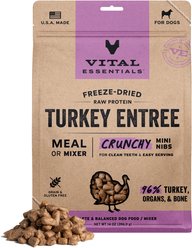 Vital Essentials Crunchy Mini Nibs Raw Turkey Entree Freeze-Dried Dog Food & Topper, 14-oz bag slide 1 of 9