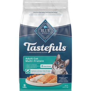 Blue Buffalo Tastefuls Multi-Protein Salmon & Ocean Fish Recipe Adult Dry Cat Food, 5-lb bag