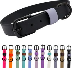 Tailr Waterproof & Odor-Resistant Adjustable Dog Collar, Black/Fog Loop, X-Large: 18 to 21-in neck, 1-in wide