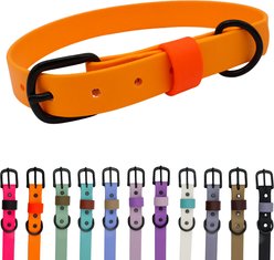 Tailr Waterproof & Odor-Resistant Adjustable Dog Collar, Neon Orange/Blaze Orange Loop, Large: 15 to 18-in neck, 3/4-in wide