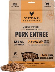 Vital Essentials Crunchy Mini Nibs Raw Pork Entree Freeze-Dried Cat Food, 12-oz bag
