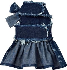 Heads or Tails Pup Denim Floral Dog Dress, XX-Small slide 2 of 4