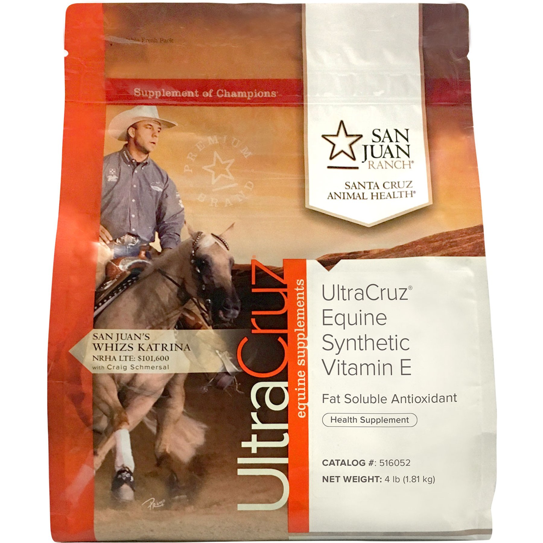 UltraCruz Synthetic Vitamin E Powder Horse Supplement, 4-lb bag