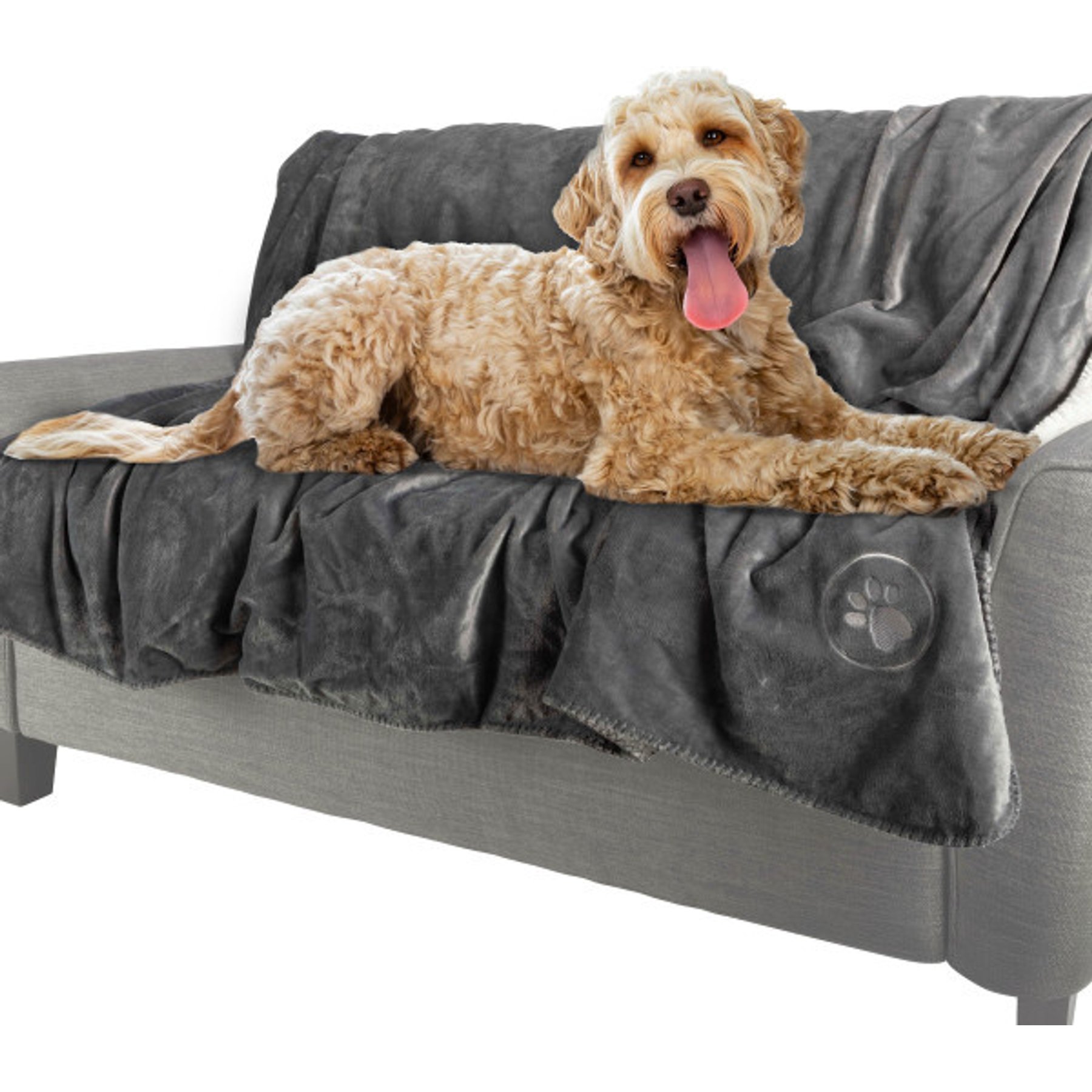Pet Adobe Water-Resistant Dog Blanket, Grey, 80 x 100-in