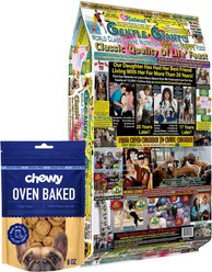 Gentle Giants Canine Nutrition Chicken Dry Food + Chewy Made with Peanut Butter Recipe Grain-Free Oven Baked Crunchy Biscuit Dog Treats