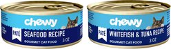 Variety Pack - Chewy Made Pate Canned Cat Food, Whitefish & Tuna + Seafood Flavors (FORMERLY TINY TIGER)