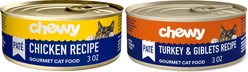 Variety Pack - Chewy Made Pate Canned Cat Food, Chicken + Turkey & Giblets Flavors (FORMERLY TINY TIGER)