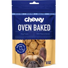 Chewy Made Oven Baked with Peanut Butter Grain-Free Crunchy Biscuit Dog Treats (FORMERLY AMERICAN JOURNEY), 8-oz bag