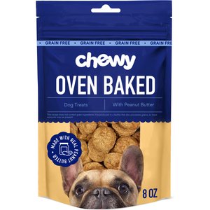 Chewy Made Oven Baked with Peanut Butter Grain-Free Crunchy Biscuit Dog Treats (FORMERLY AMERICAN JOURNEY), 8-oz bag