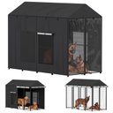 MALOROY Waterproof Outdoor Dog Kennel Cover with UV Protection & Zippers, 8 x 4 x 6-ft