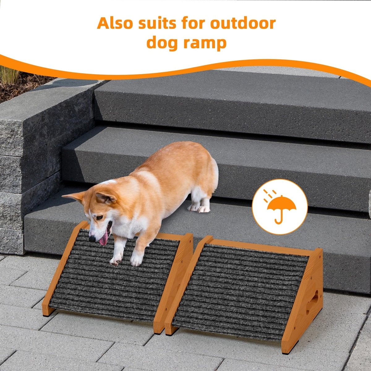 Moe Ramp Out of Stock - MALOROY Wooden Non-Slip Dog Ramps for Stairs, 11.8-in, 4 ...
