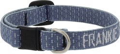 LupinePet Adjustable Eco Buckle Safety Polyester Personalized Breakaway Cat Collar, 8 to 12-in neck, 1/2-in wide, Mountain Lake