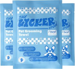 THE LICKER STORE Soft & Ultra-Absorbent Dog Bath & Grooming Towels, 3 count slide 1 of 6