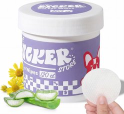 THE LICKER STORE Hypoallergenic Dog Eye & Tear Stain Wipes, 120 count