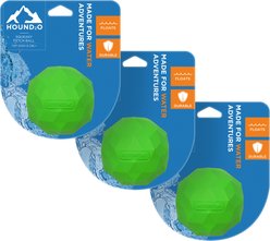 Hound2O Squeaky Fetch Ball Dog Toy, Green, 3 count slide 1 of 7