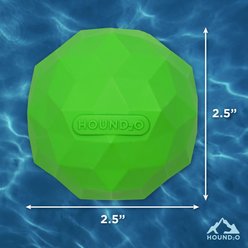 Hound2O Squeaky Fetch Ball Dog Toy, Green, 3 count slide 2 of 7