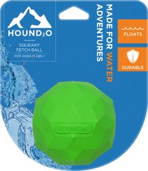 Hound2O Squeaky Fetch Ball Dog Toy, Green