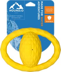 Hound2O Squeaky Tug Ball Dog Toy, Yellow