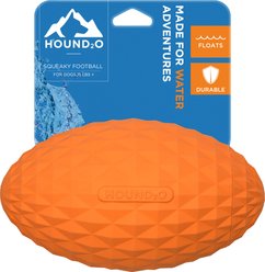 Hound2O Squeaky Football Dog Toy, Orange