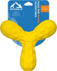 Hound2O Squeaky Boomerang Dog Toy, Yellow