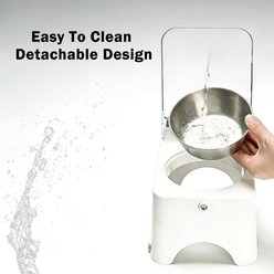 Newget Automatic Rechargeable Anti-Dust & Anti-Bacteria Elevated Design Bowl for Dogs & Cats with Lid, Medium slide 2 of 6