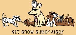 Teddy the Dog Sit Show Supervisor Crewneck Sweatshirt, Butter, X-Large slide 2 of 2