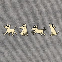 Teddy the Dog Strut Sit Run Howl Corded Crewneck Sweatshirt, Charles River Grey, X-Large slide 2 of 2