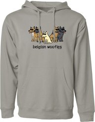 Teddy the Dog Belgian Woofles Hooded Sweatshirt, Pebble, X-Small