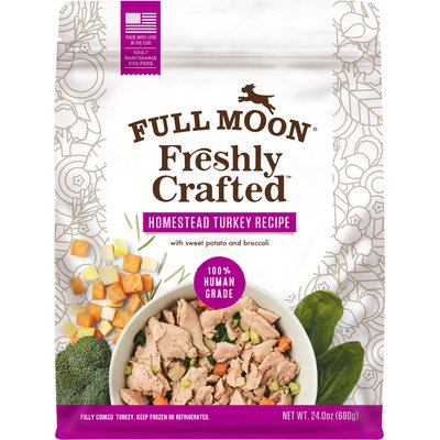 Full Moon Full Moon Freshly Crafted Homestead Turkey Recipe Grain-Free Adult Frozen Dog Food, 1.5-lb bag, case of 6