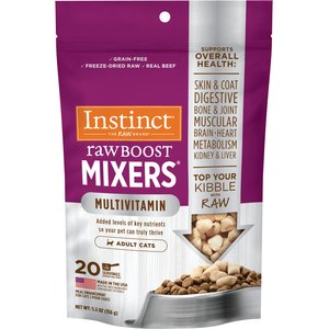 Instinct Boost Mixers Multivitamin Grain-Free Freeze-Dried Raw Adult Cat Food Topper, 5.5-oz bag