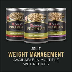 Purina Pro Plan Adult Weight Management Shredded Blend Chicken & Rice Formula Dry Dog Food, 34-lb bag slide 2 of 9