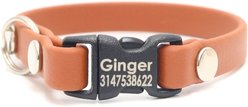 Mimi Green Waterproof Personalized Breakaway Cat Collar, Mesa, 12-in neck, 3/8-in wide