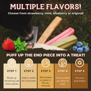 Bully Bunches Flavor Variety Pack Himalayan Yak Chew Dog Treats, Medium, 3 count