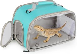 Halinfer Portable Carry Bag for Reptile Bearded Dragon & Lizard, 13.5 x 10 x 8.5-in, Green