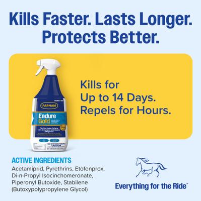Show full view: Farnam Endure Gold Killer Horse Fly Spray, 32-fl oz bottle slide 2 of 9