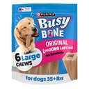 Busy Bone Original Long-Lasting Real Meat Large Dog Treats, 6 count