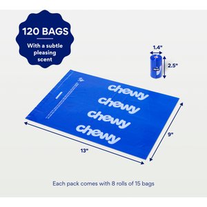 Chewy Made Refill Dog Poop Bags (FORMERLY FRISCO), Scented, 120 count