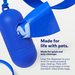 Chewy Made Dog Poop Bag Dispenser & Poop Bag Roll (FORMERLY FRISCO), Blue, Unscented Bags, 15 count roll slide 2 of 8