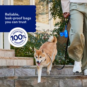 Chewy Made Dog Poop Bag Dispenser & Poop Bag Roll (FORMERLY FRISCO), Blue, Scented Bags, 15 count roll