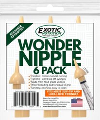 Exotic Nutrition Wonder Nipples Small-Pet Feeder, 6-pack, Long