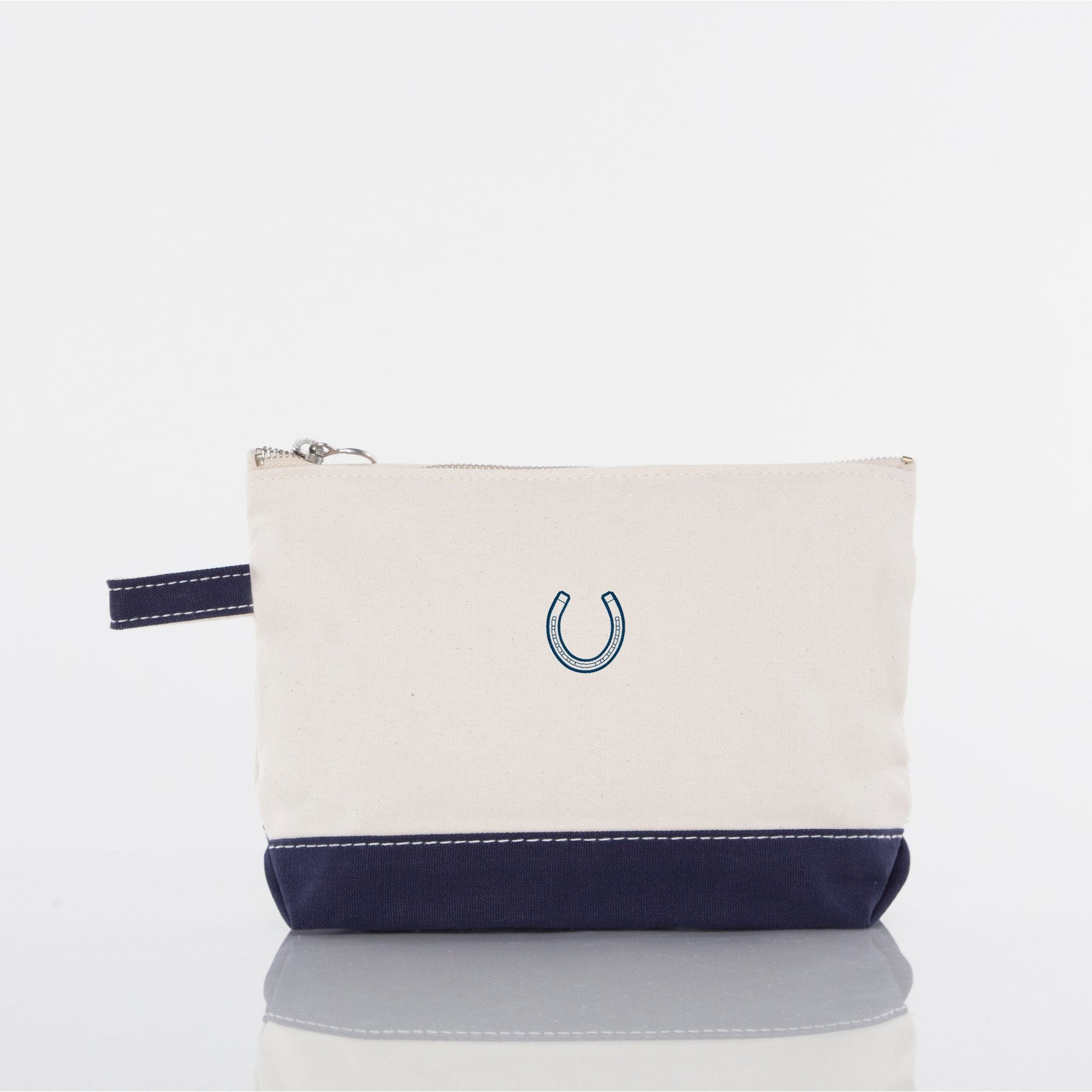 CB Station Make Up Bag, Navy, Horseshoe